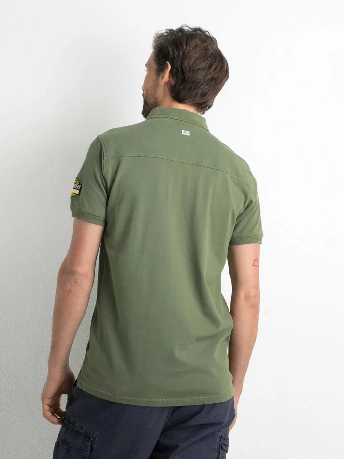 Men Polo Shirts Petrol Industries Sporty Polo Shirt Dusty Army