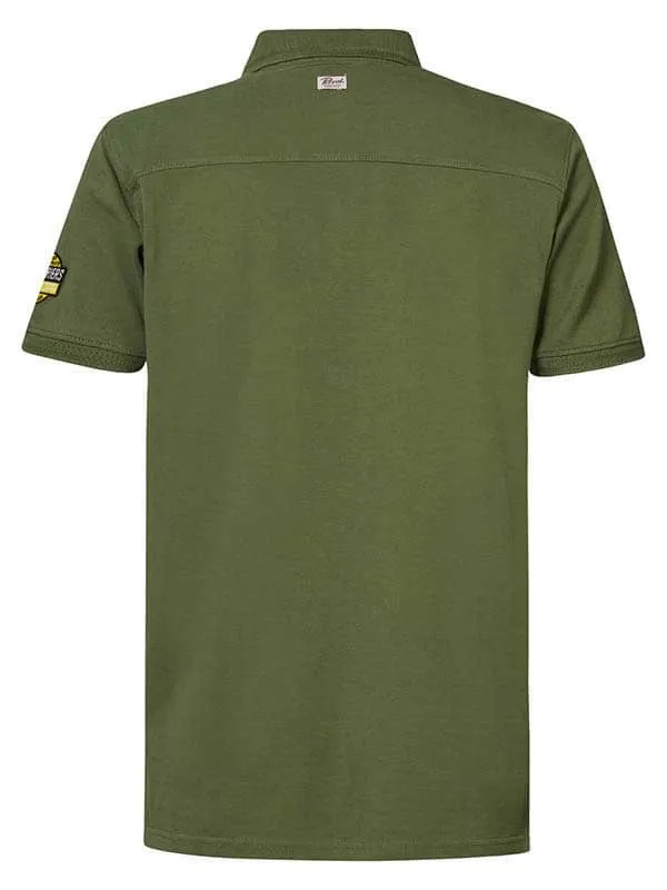 Men Polo Shirts Petrol Industries Sporty Polo Shirt Dusty Army