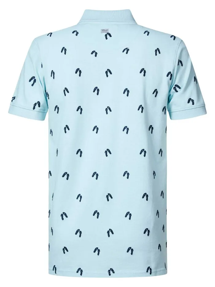 Men Polo Shirts Petrol Industries Summery Polo Shirt Survival Blue
