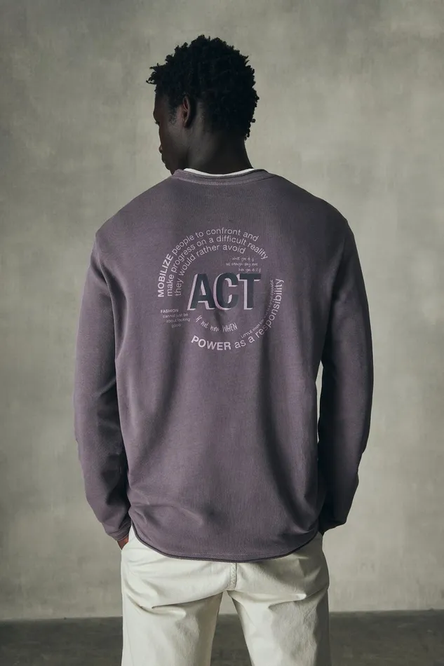 Men Purple Act TShirt Ecoalf TShirts