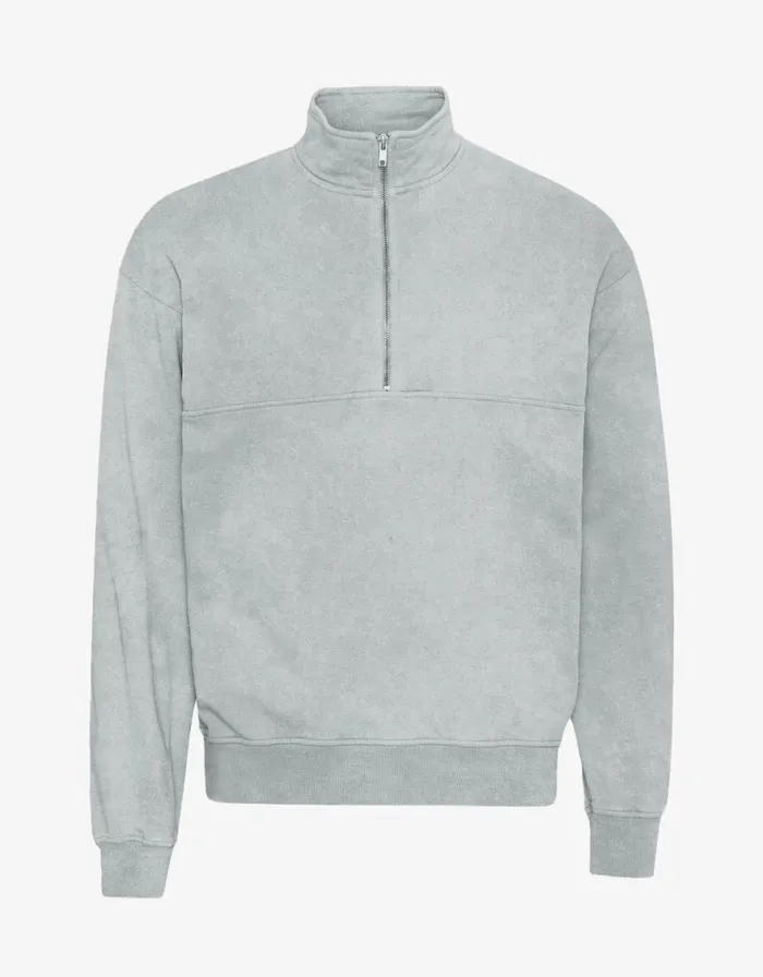 Men Quarter Zips Colorful Standard Organic Quarter Zip Faded Grey