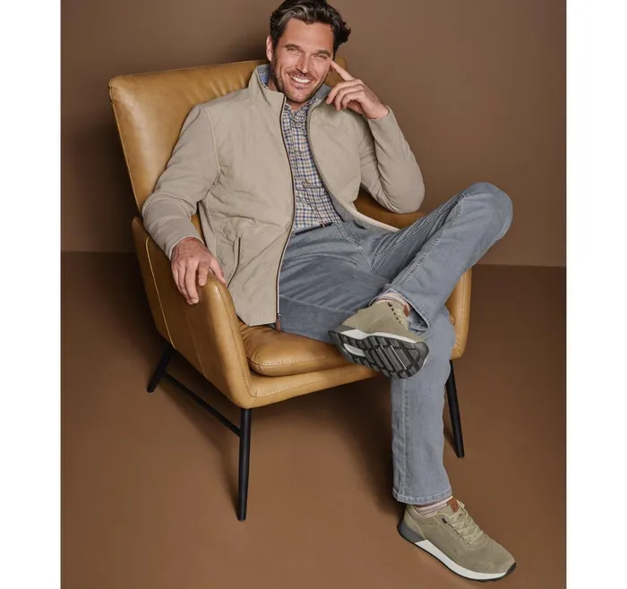 Men Quilted FullZip Tan JohnstonandMurphy Sweaters and Knits Men Quilted FullZip Tan JohnstonandMurphy Sweaters and Knits