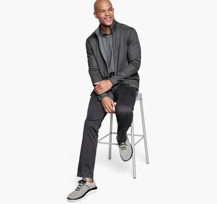 Men Reversible FullZip Charcoalblack JohnstonandMurphy Sweaters and Knits Men Reversible FullZip Charcoalblack JohnstonandMurphy Sweaters and Knits