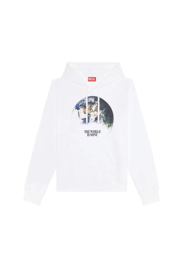 Men SGinnWeltHood White Diesel Sweaters Men SGinnWeltHood White Diesel Sweaters