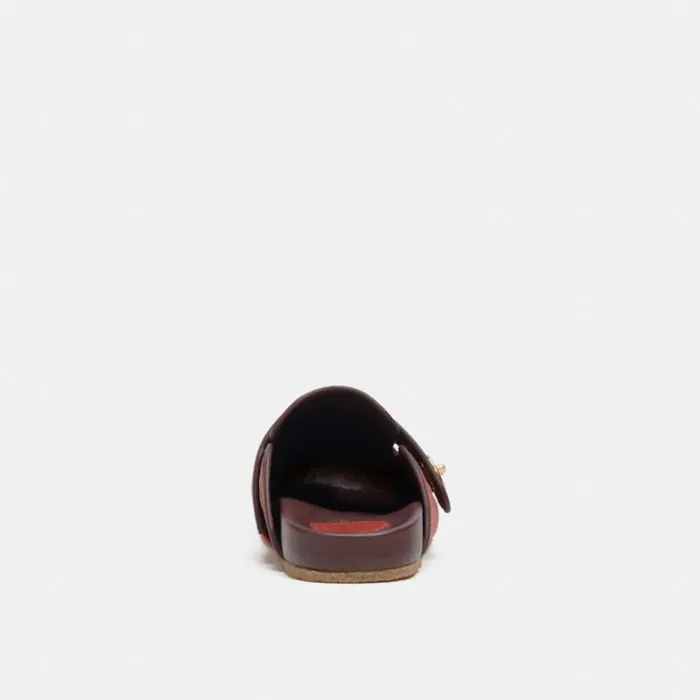 Men Sandals and Slides Coach Clog In Signature Jacquard Rust