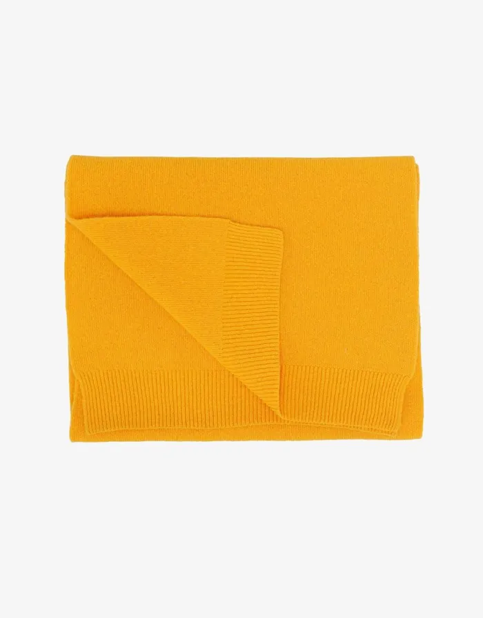 Men Scarves Colorful Standard Merino Wool Scarf Burned Yellow