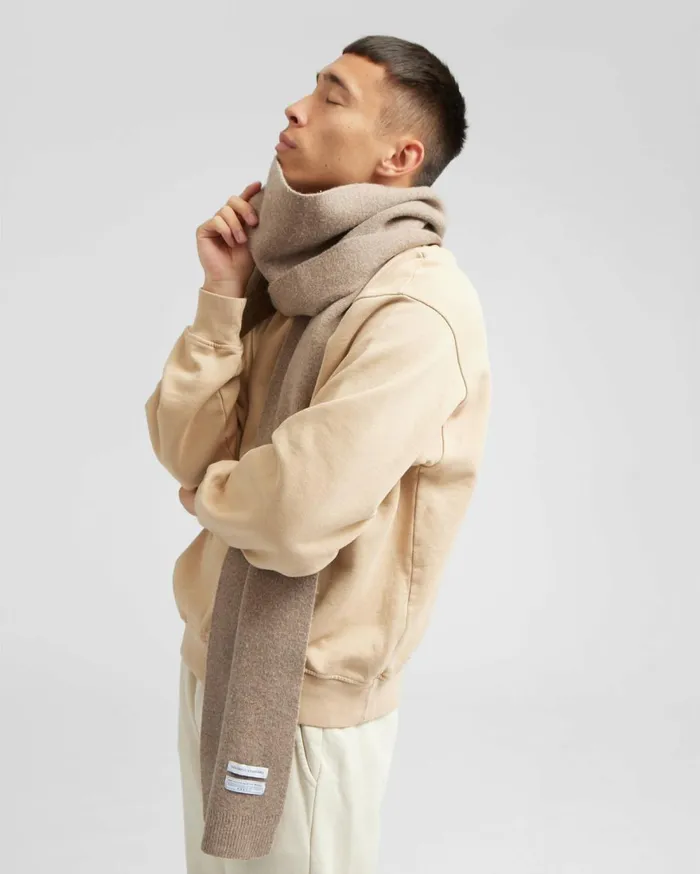 Men Scarves Colorful Standard Merino Wool Scarf Ivory White