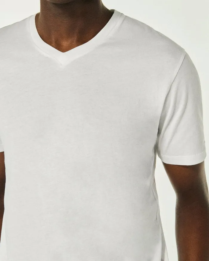 Men Shirts and TShirts From Future Short Sleeve VNeck TShirt White