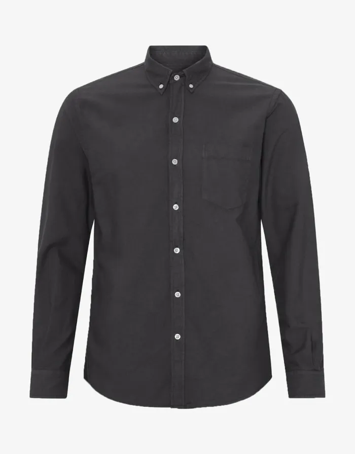 Men Shirts Colorful Standard Organic Button Down Shirt Lava Grey