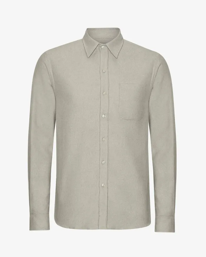 Men Shirts Colorful Standard Organic Flannel Shirt Cloudy Grey