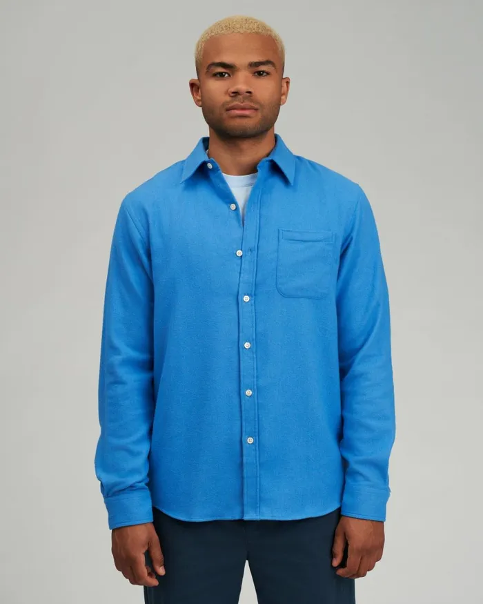 Men Shirts Colorful Standard Organic Flannel Shirt Cloudy Grey