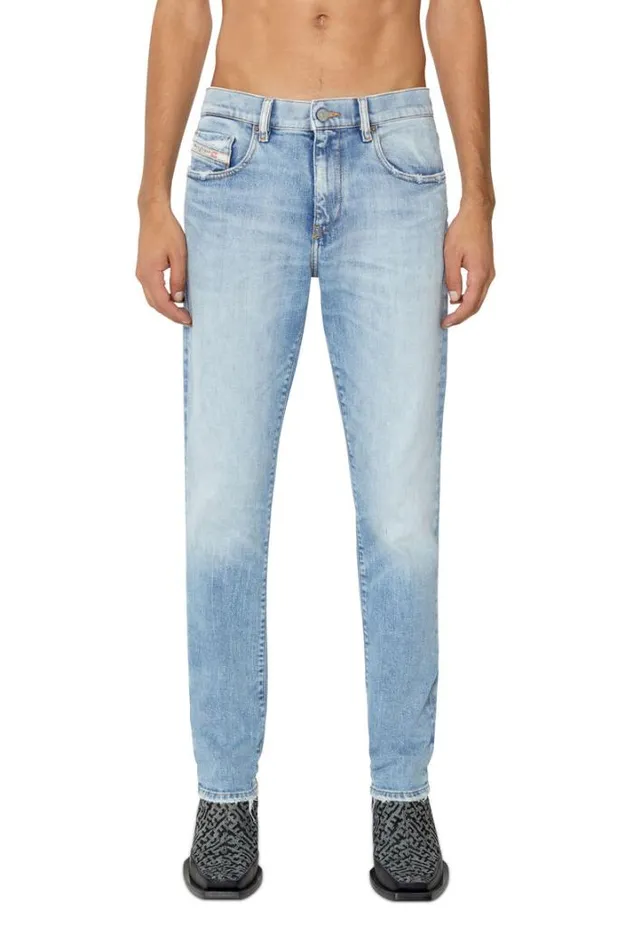 Men Slim Jeans 2019 DStrukt 09e67 Light Blue Diesel Slim Men Slim Jeans 2019 DStrukt 09e67 Light Blue Diesel Slim