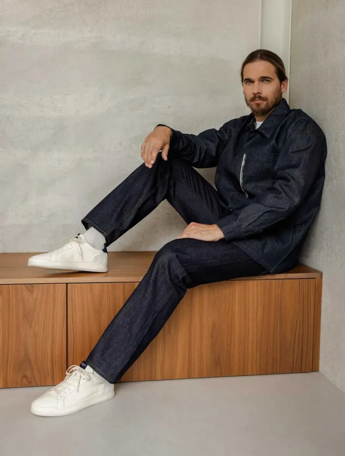 Men Sneakers Bobbies Daniil Cream and Denim Brut Men Sneakers Bobbies Daniil Cream and Denim Brut