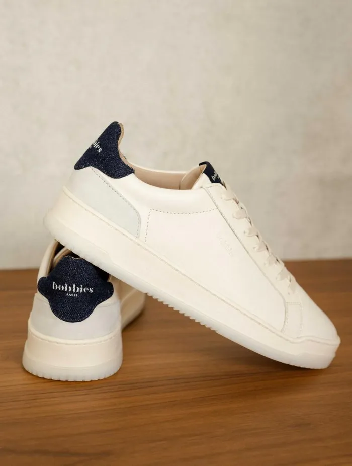 Men Sneakers Bobbies Daniil Cream and Denim Brut Men Sneakers Bobbies Daniil Cream and Denim Brut