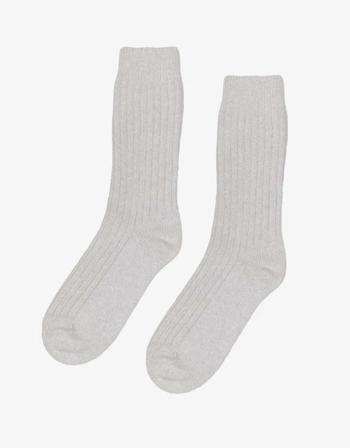 Men Socks and Colorful Standard Merino Wool Blend Sock Heather Grey