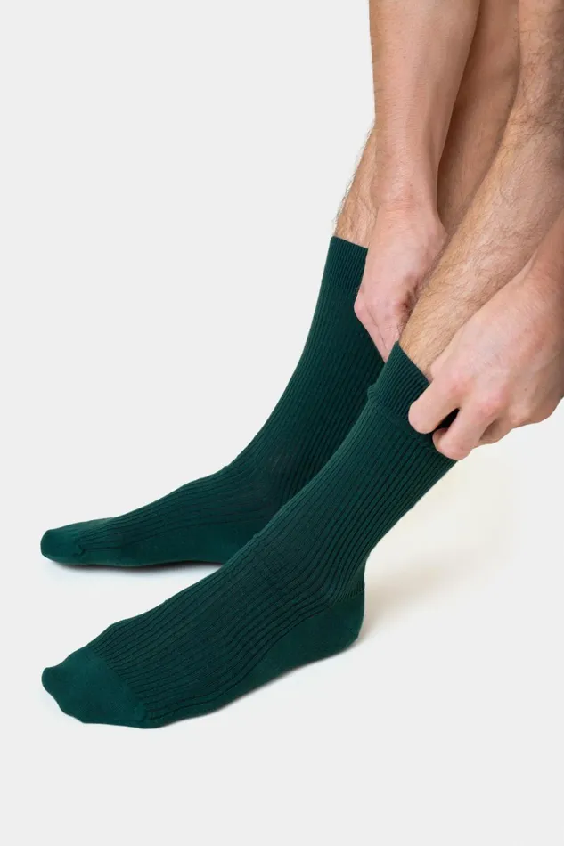 Men Socks and Colorful Standard Merino Wool Blend Sock Heather Grey