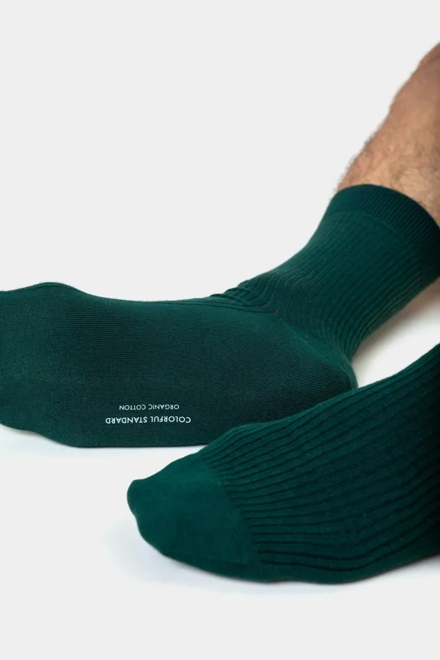 Men Socks and Colorful Standard Merino Wool Blend Sock Heather Grey