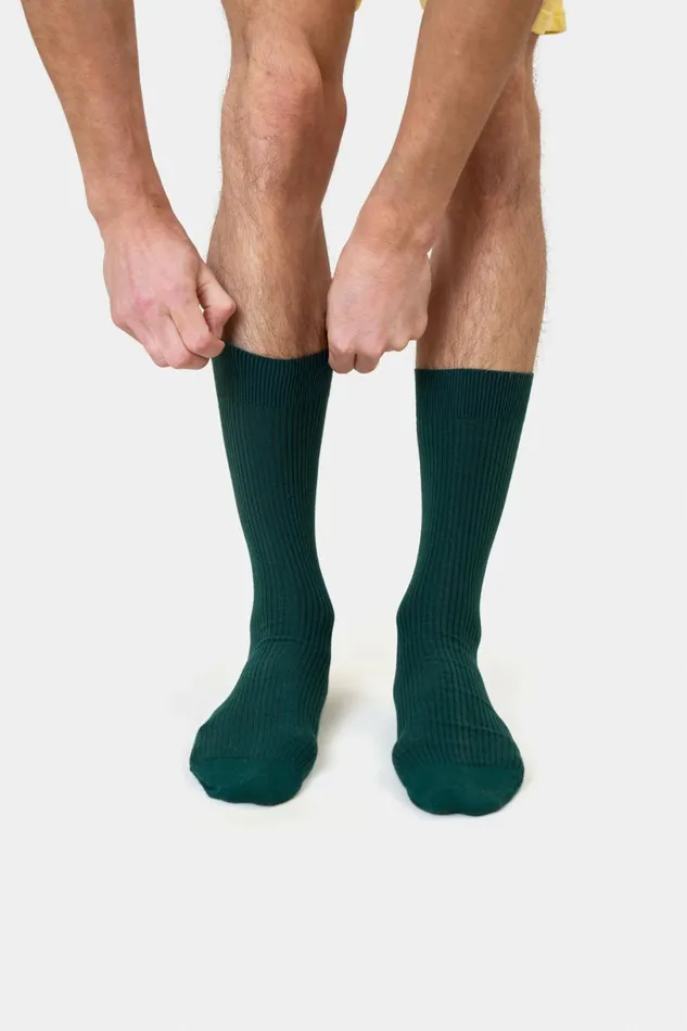Men Socks and Colorful Standard Merino Wool Blend Sock Heather Grey