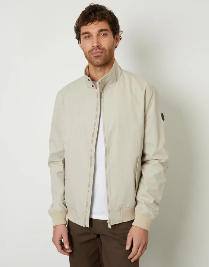 Men Stone Zip Up Harrington Jacket Threadbare Jackets