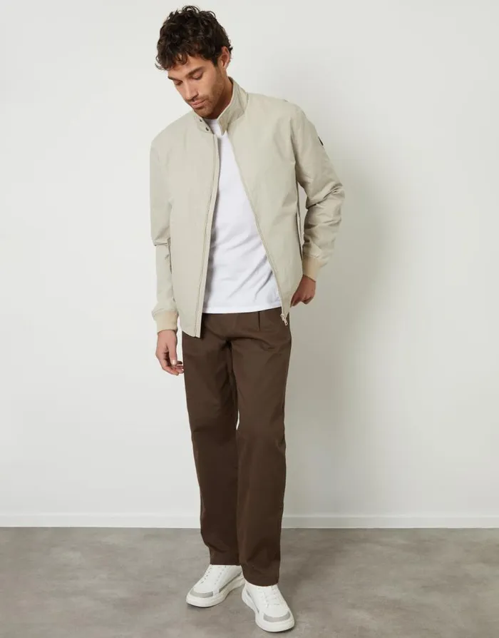 Men Stone Zip Up Harrington Jacket Threadbare Jackets Men Stone Zip Up Harrington Jacket Threadbare Jackets
