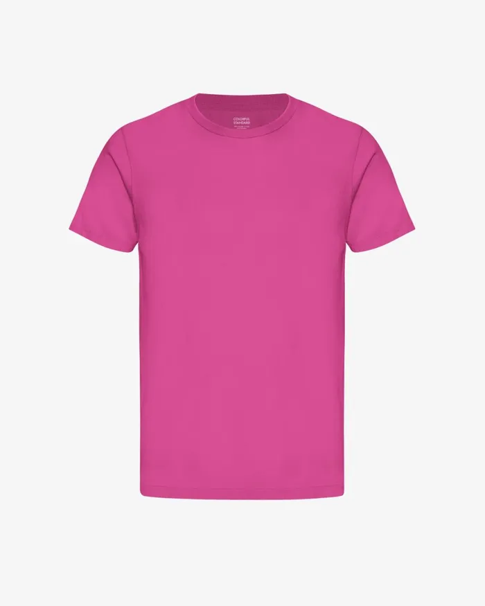 Men TShirts Colorful Standard Classic Organic Tee Magenta Blaze