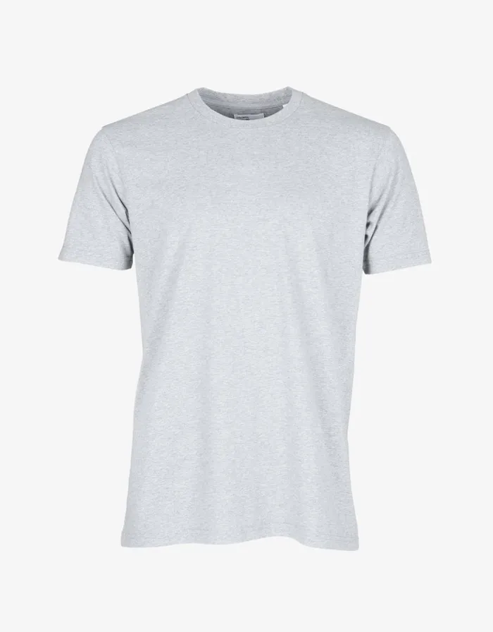 Men TShirts Colorful Standard Classic Organic Tee Snow Melange