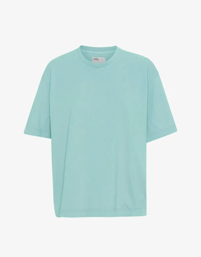 Men TShirts Colorful Standard Oversized Organic TShirt Teal Blue