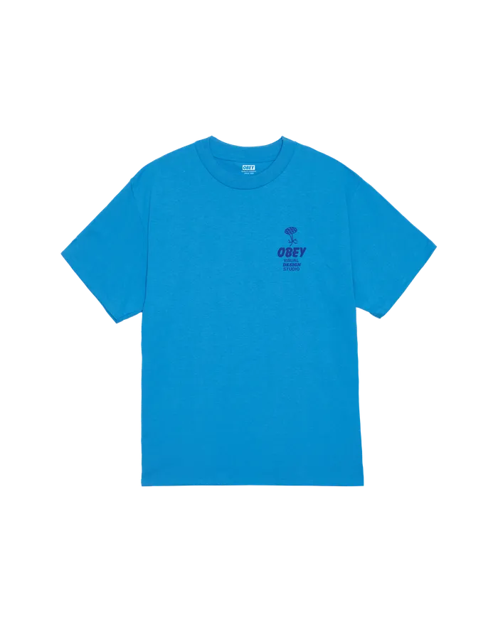 Men TSHIRTS OBEY Clothing BUILDING STRONG MINDS CLASSIC TSHIRT Azure Blue