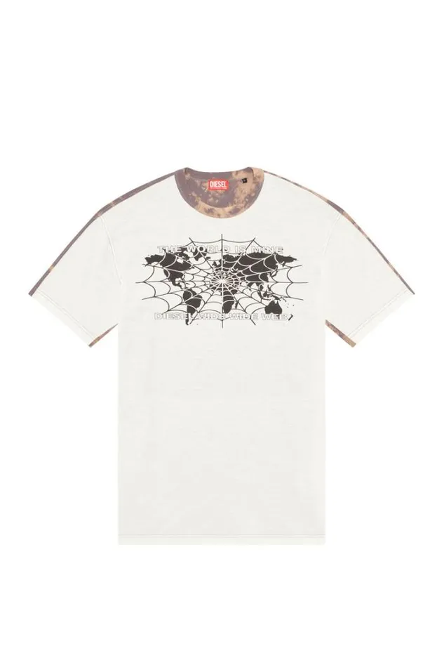 Men TWashbicol Pinkwhite Diesel Tshirts Men TWashbicol Pinkwhite Diesel Tshirts
