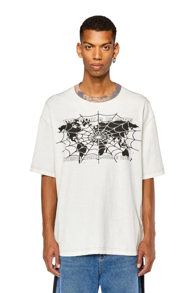 Men TWashbicol Pinkwhite Diesel Tshirts Men TWashbicol Pinkwhite Diesel Tshirts