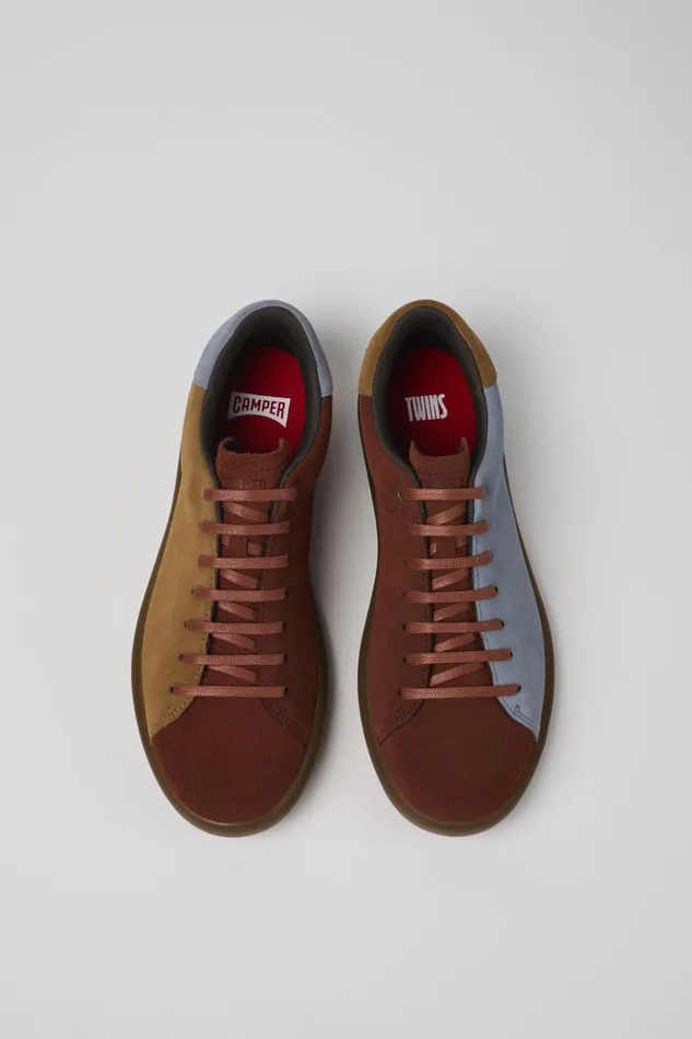 Men Twins Red And Brown Nubuck Sneaker Camper Sneakers Men Twins Red And Brown Nubuck Sneaker Camper Sneakers