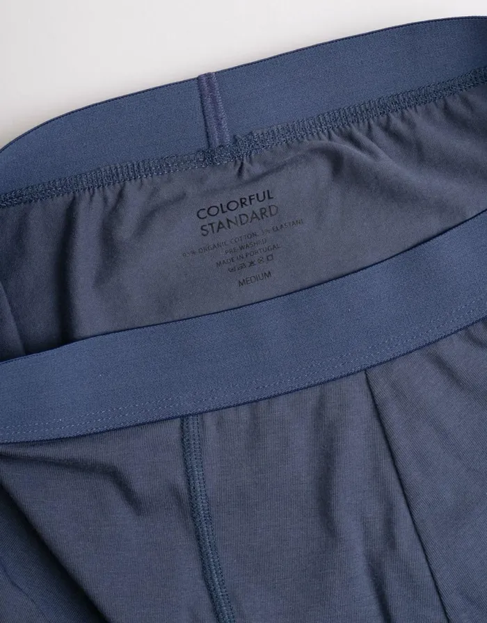 Men Underwear Colorful Standard Classic Organic Boxer Briefs Petrol Blue