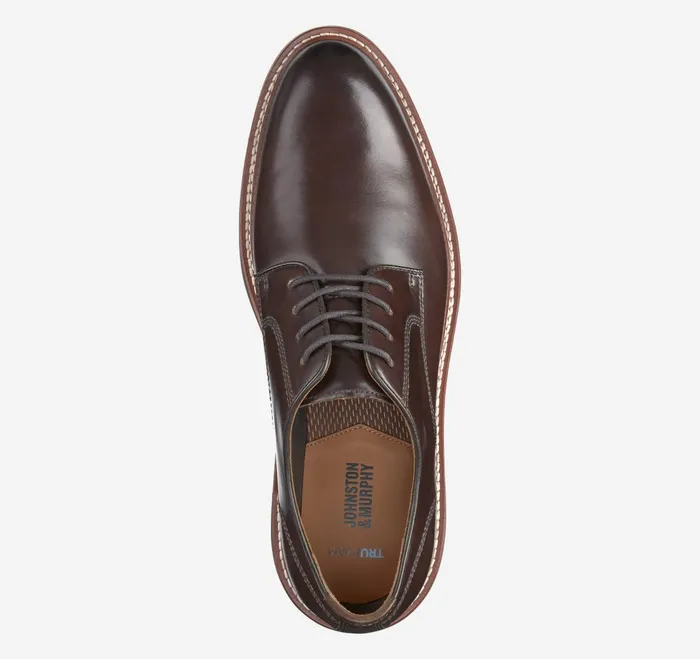 Men Upton Plain Toe Mahogany Full Grain JohnstonandMurphy LaceUps Men Upton Plain Toe Mahogany Full Grain JohnstonandMurphy LaceUps