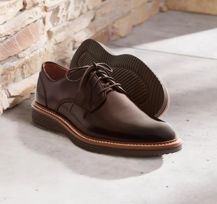 Men Upton Plain Toe Mahogany Full Grain JohnstonandMurphy LaceUps Men Upton Plain Toe Mahogany Full Grain JohnstonandMurphy LaceUps