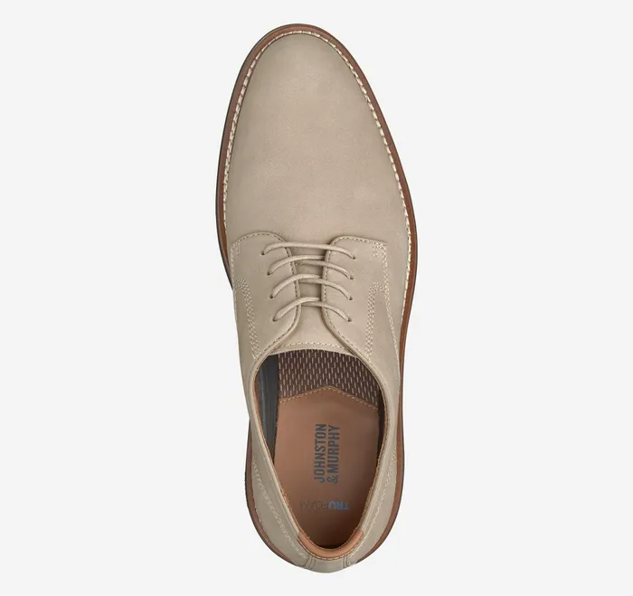 Men Upton Plain Toe Taupe Nubuck JohnstonandMurphy LaceUps Men Upton Plain Toe Taupe Nubuck JohnstonandMurphy LaceUps