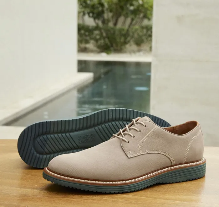 Men Upton Plain Toe Taupe Nubuck JohnstonandMurphy LaceUps Men Upton Plain Toe Taupe Nubuck JohnstonandMurphy LaceUps