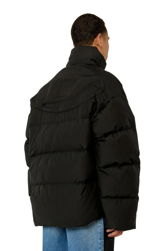 Men WOval Black Diesel Outerwear And Jackets Men WOval Black Diesel Outerwear And Jackets