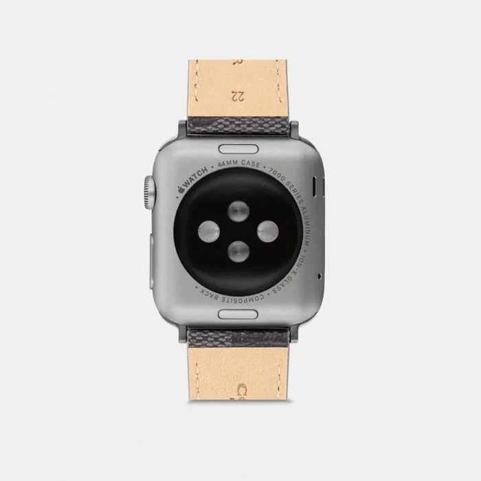 Men Watches Coach Apple Watch Strap 42 Mm And 44 Mm Black