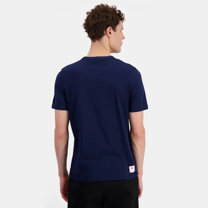MenWomen Le Coq Sportif Tshirts And Tops Paris 2024 TShirt Bleu Nuit