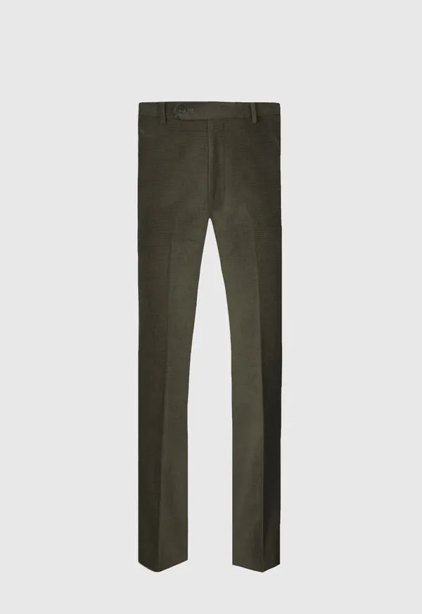 Mens James Horizontal Corduroy Trouser Aubergine Pants Paulstuart