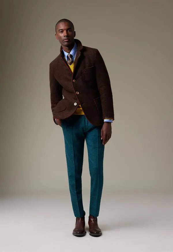 Mens Paulstuart Shetland Wool French Pleat Trouser Crimson Dress Pants Mens Paulstuart Shetland Wool French Pleat Trouser Crimson Dress Pants