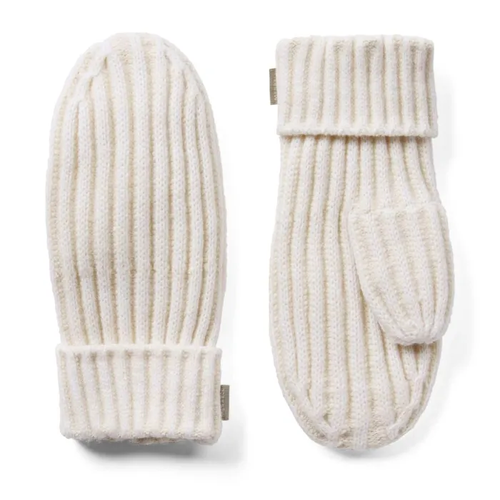 Merrell Accessories MenWomen Plaited Rib Knit Mitten Cloud Creamtan