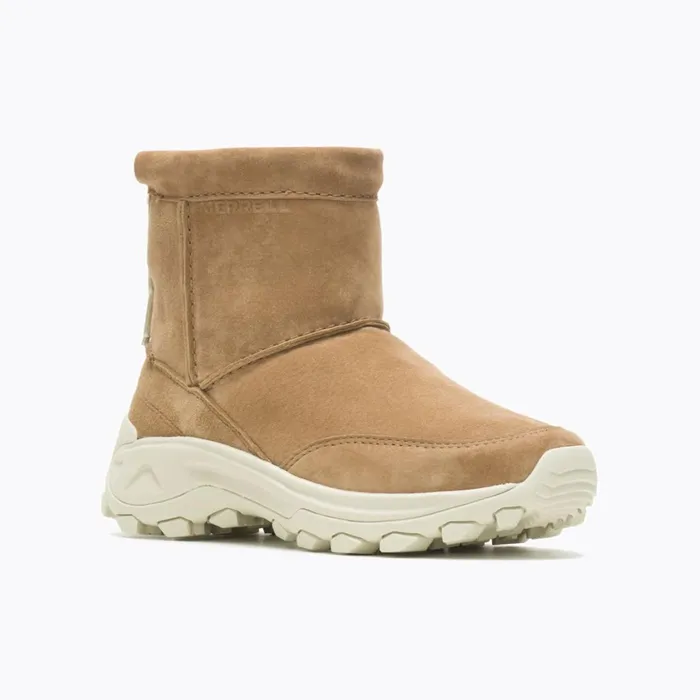 Merrell Boots Women Winter Pull On Wide Width Camel