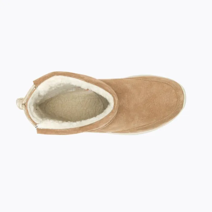 Merrell Boots Women Winter Pull On Wide Width Camel