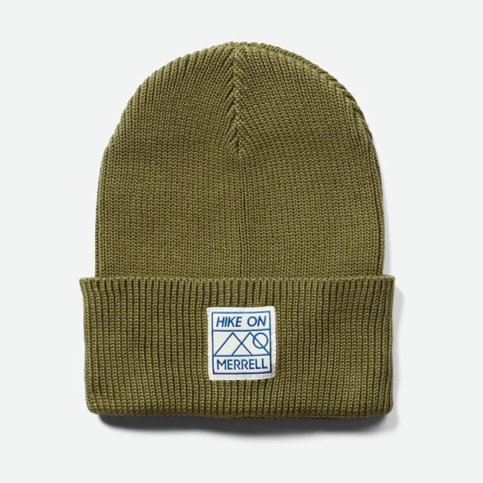 Merrell Hats MenWomen Hike On Patch Beanie Martini Olive