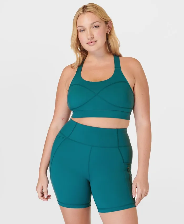 Merrell Tops Women Ascend Power Bra X Sweaty Betty Cabin Blue