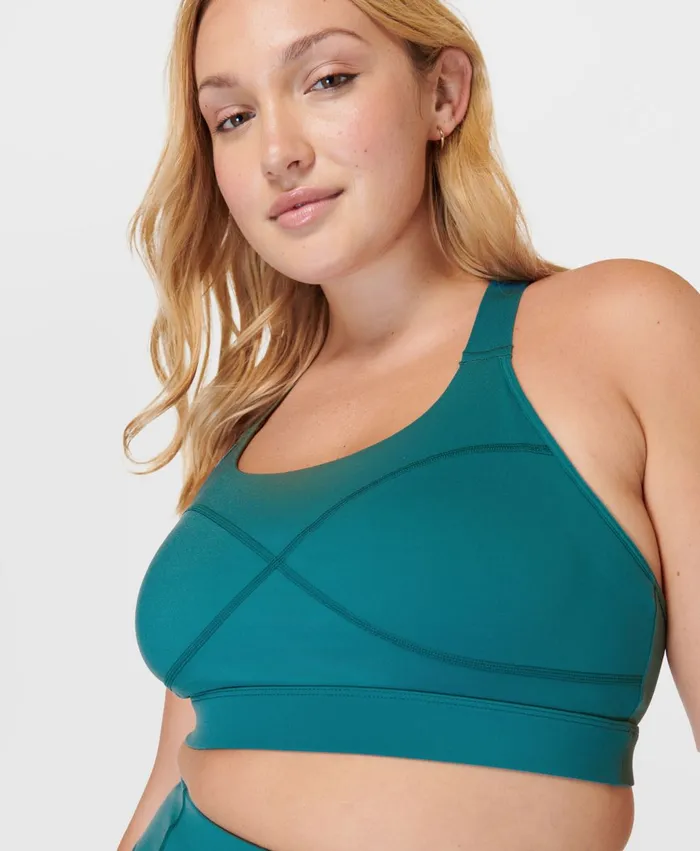 Merrell Tops Women Ascend Power Bra X Sweaty Betty Cabin Blue