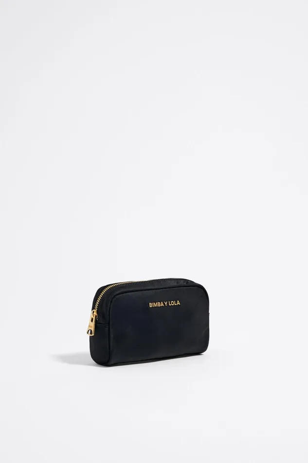 Mini Black Nylon Makeup Case Black Women Bimba Y Lola Nylon