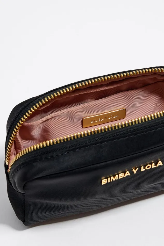 Mini Black Nylon Makeup Case Black Women Bimba Y Lola Nylon Mini Black Nylon Makeup Case Black Women Bimba Y Lola Nylon