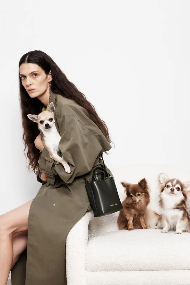 Mini Olive Leather Chihuahua Bag Olive Women Bimba Y Lola Chihuahua Bags